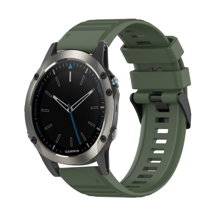Cinturino in silicone a trama orizzontale da 22 mm con strumento di rimozione, For Garmin Fenix 5 Plus, For Garmin Quatix 5, For Garmin Quatix 5 Sapphire