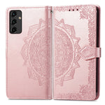 Per Samsung Galaxy A14 5G Custodia in pelle goffrata fiore mandala