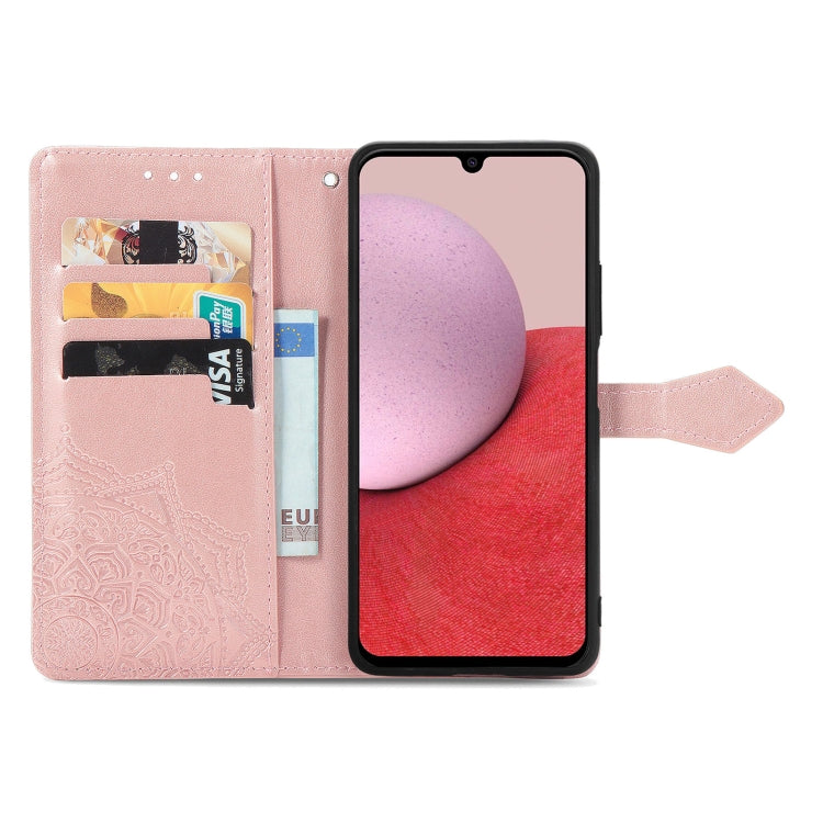 Per Samsung Galaxy A14 5G Custodia in pelle goffrata fiore mandala