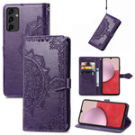 Per Samsung Galaxy A14 5G Custodia in pelle goffrata fiore mandala