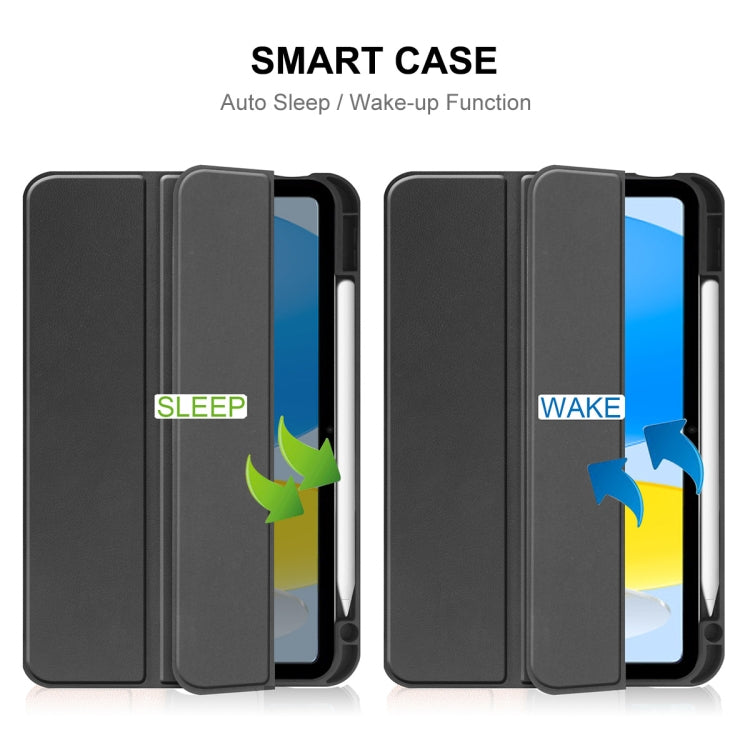 Per iPad 10.9 2022 ENKAY Custodia per tablet con supporto in pelle con cover posteriore in TPU ENKAY con slot per penna