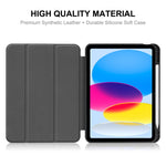 Per iPad 10.9 2022 ENKAY Custodia per tablet con supporto in pelle con cover posteriore in TPU ENKAY con slot per penna