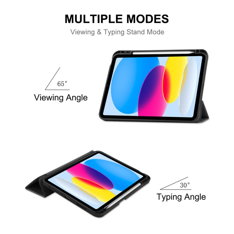 Per iPad 10.9 2022 ENKAY Custodia per tablet con supporto in pelle con cover posteriore in TPU ENKAY con slot per penna