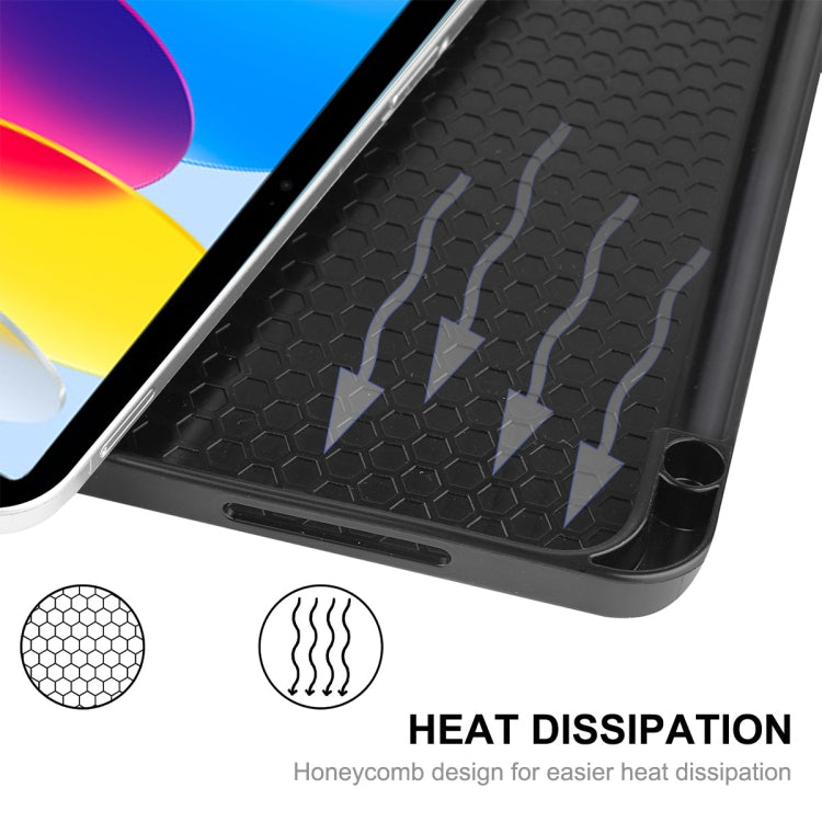 Per iPad 10.9 2022 ENKAY Custodia per tablet con supporto in pelle con cover posteriore in TPU ENKAY con slot per penna