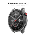 Per Amazfit GTR 4 Custodia in TPU trasparente ENKAY Hat-Prince con pellicola per schermo