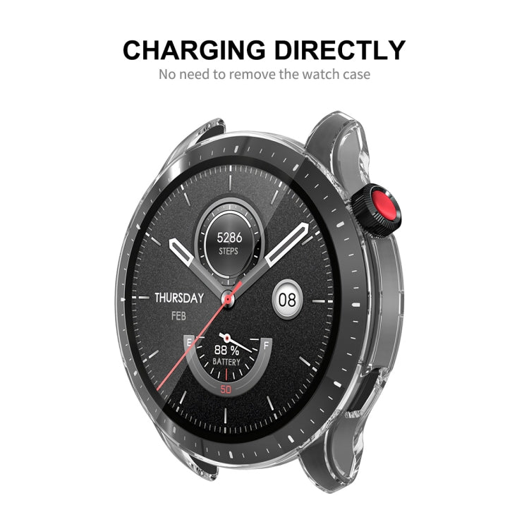Per Amazfit GTR 4 Custodia in TPU trasparente ENKAY Hat-Prince con pellicola per schermo