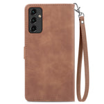 Per Samsung Galaxy A14 5G Custodia in pelle con cerniera fiore in rilievo, For Samsung Galaxy A14 5G
