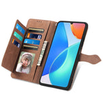 Custodia per telefono in pelle con cerniera fiore in rilievo per Honor X7, For Honor X7