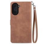 Per Huawei Nova 10 custodia in pelle con cerniera fiore in rilievo, For Huawei Nova 10
