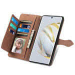 Per Huawei Nova 10 custodia in pelle con cerniera fiore in rilievo, For Huawei Nova 10