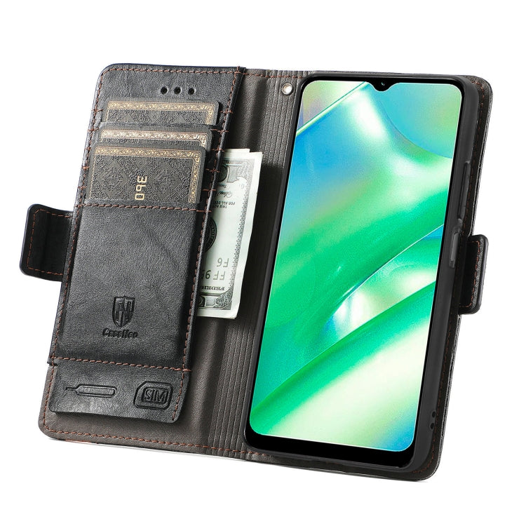 Per custodia Realme C33Custodia per telefono in pelle con doppia fibbia magnetica con splicing Neo, For Realme C33