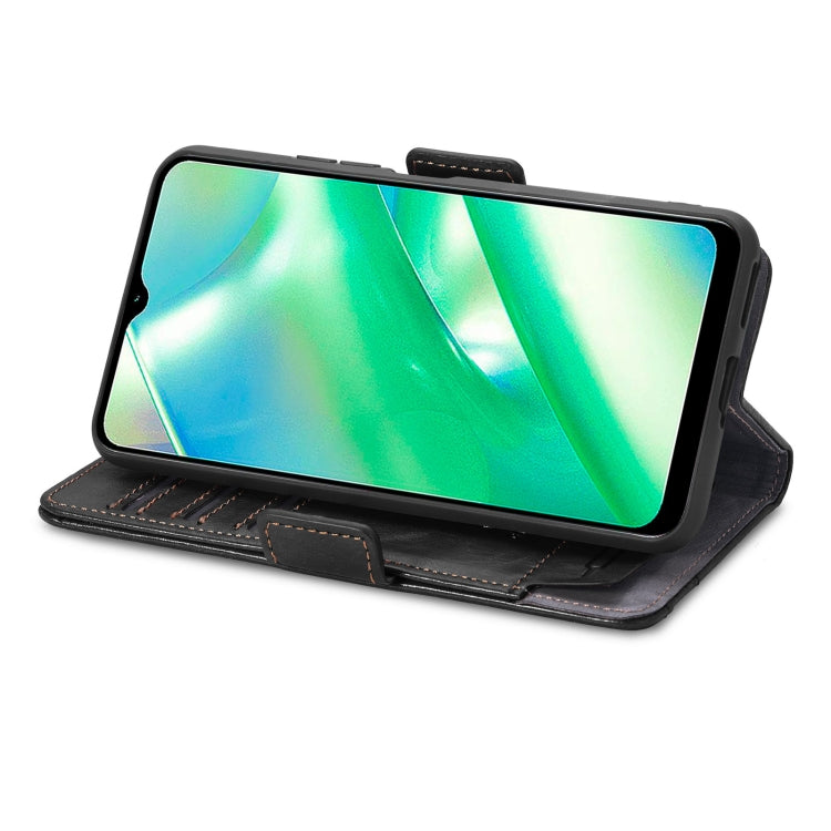 Per custodia Realme C33Custodia per telefono in pelle con doppia fibbia magnetica con splicing Neo, For Realme C33