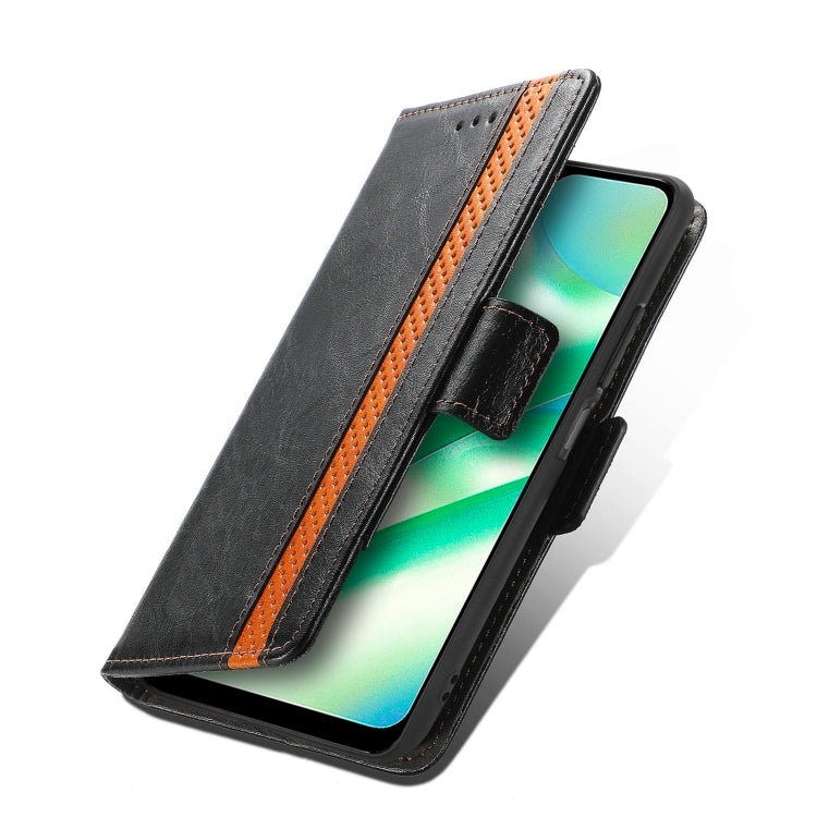 Per custodia Realme C33Custodia per telefono in pelle con doppia fibbia magnetica con splicing Neo, For Realme C33