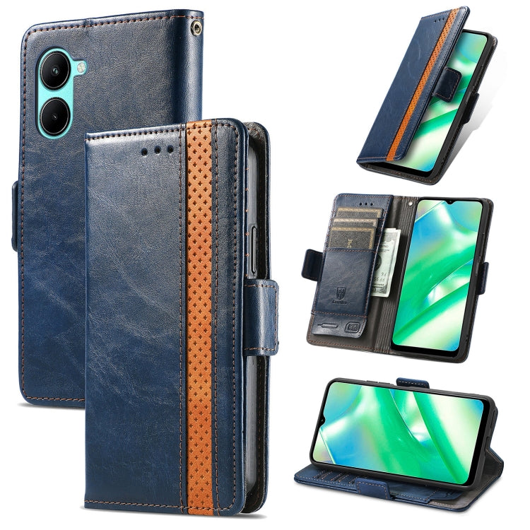 Per custodia Realme C33Custodia per telefono in pelle con doppia fibbia magnetica con splicing Neo, For Realme C33