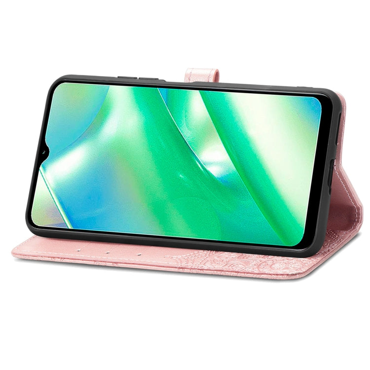 Per Realme C33 Custodia in pelle goffrata fiore mandala, For Realme C33