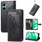 Per Realme C33 Custodia in pelle goffrata fiore mandala, For Realme C33