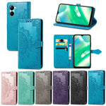 Per Realme C33 Custodia in pelle goffrata fiore mandala, For Realme C33