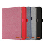 Custodia per tablet in pelle e tessuto con clip per biglietti da visita, For iPad 10th 10.9 2022