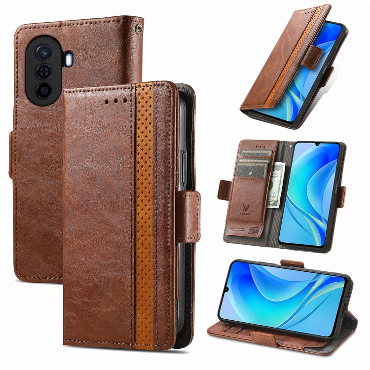 Custodia per telefono in pelle con doppia fibbia magnetica con giunzione Neo, For Huawei  Nova Y70, For Huawei Enjoy 50