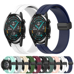 Cinturino in silicone con chiusura magnetica in tinta unita da 20 mm, For Huawei Watch GT2 42mm, For Huawei Watch 2