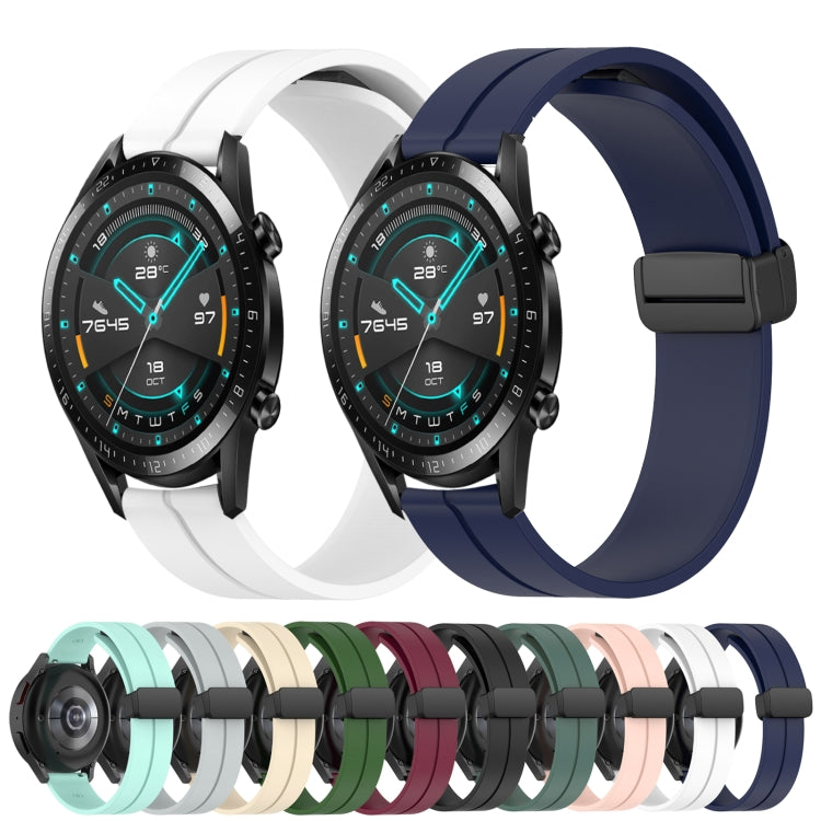 Cinturino in silicone con chiusura magnetica in tinta unita da 20 mm, For Huawei Watch GT2 42mm, For Huawei Watch 2