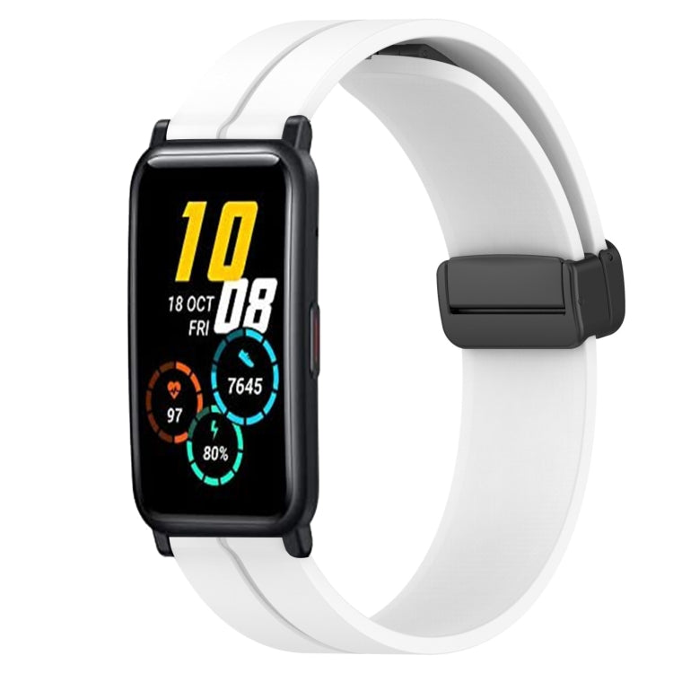 Cinturino in silicone con chiusura magnetica in tinta unita da 20 mm, For Honor Watch ES, For Honor Magic Watch2 42mm