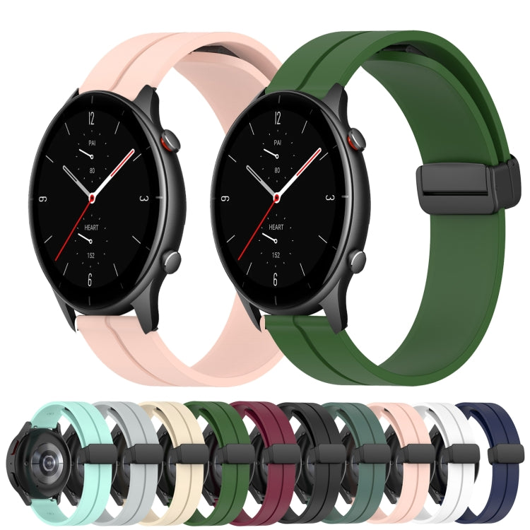 Cinturino in silicone con chiusura magnetica in tinta unita da 20 mm, For Amazfit GTS 2E, For Amazfit GTS 2 Mini