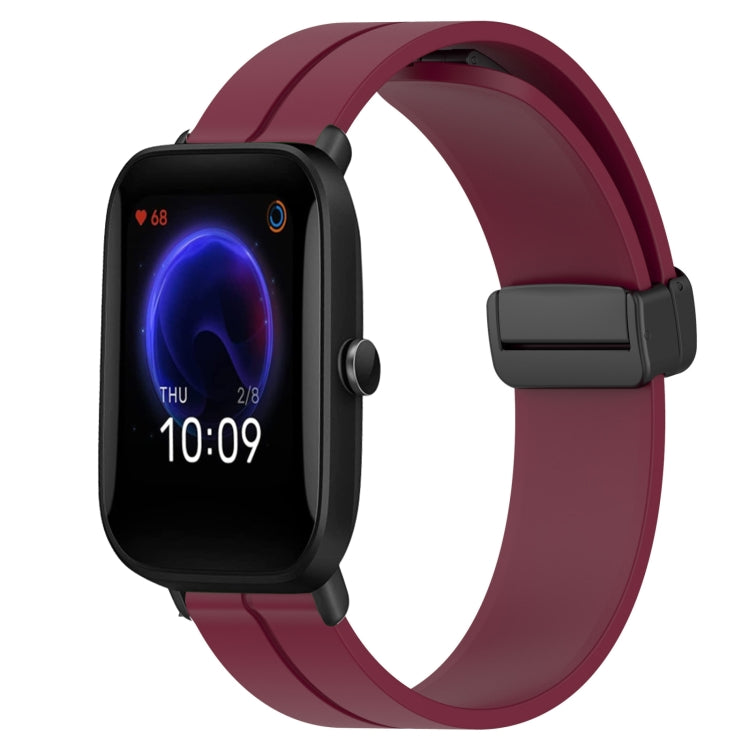 Cinturino in silicone con chiusura magnetica in tinta unita da 20 mm, For Amazfit Pop