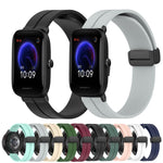 Cinturino in silicone con chiusura magnetica in tinta unita da 20 mm, For Amazfit Pop