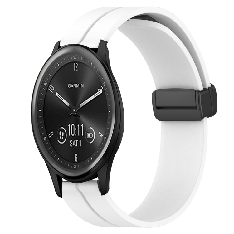 Cinturino in silicone con chiusura magnetica in tinta unita da 20 mm, For Garmin Vivomove Sport, For Garmin Venu 2 Plus