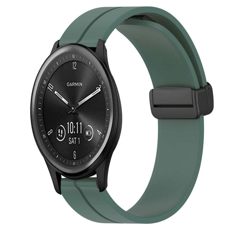 Cinturino in silicone con chiusura magnetica in tinta unita da 20 mm, For Garmin Vivomove Sport, For Garmin Venu 2 Plus