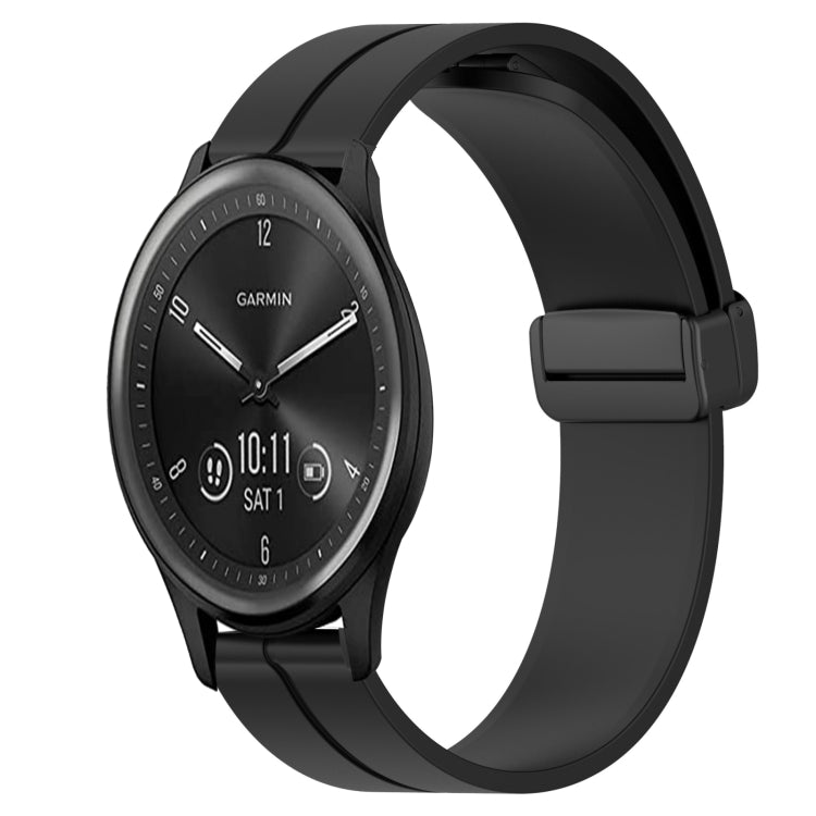 Cinturino in silicone con chiusura magnetica in tinta unita da 20 mm, For Garmin Vivomove Sport, For Garmin Venu 2 Plus
