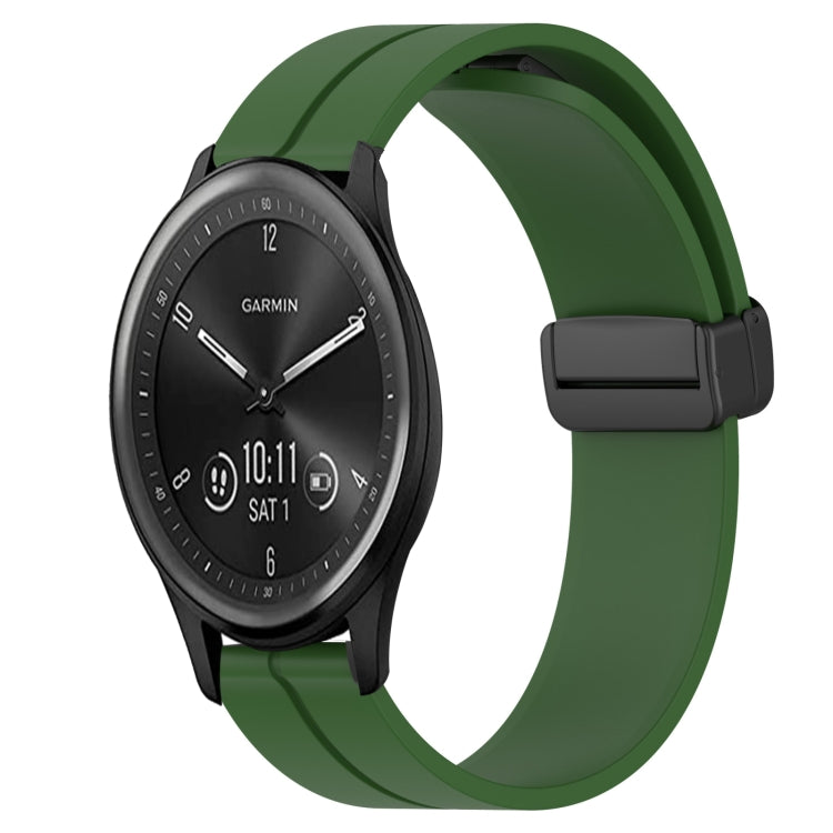 Cinturino in silicone con chiusura magnetica in tinta unita da 20 mm, For Garmin Vivomove Sport, For Garmin Venu 2 Plus