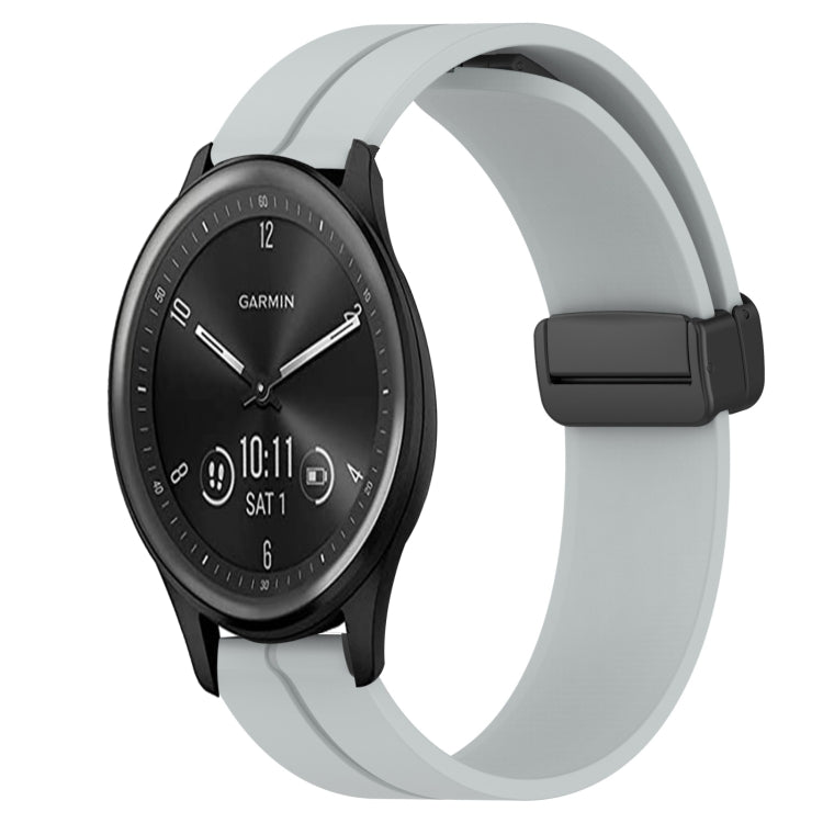 Cinturino in silicone con chiusura magnetica in tinta unita da 20 mm, For Garmin Vivomove Sport, For Garmin Venu 2 Plus