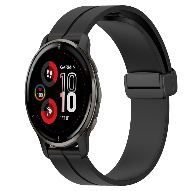 Cinturino in silicone con chiusura magnetica in tinta unita da 20 mm, For Garmin Vivomove Sport, For Garmin Venu 2 Plus