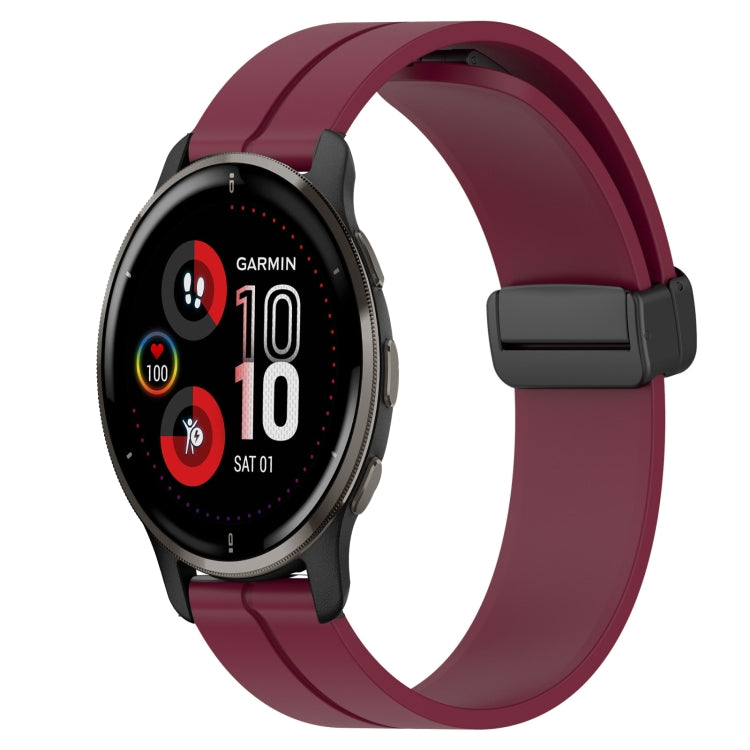 Cinturino in silicone con chiusura magnetica in tinta unita da 20 mm, For Garmin Vivomove Sport, For Garmin Venu 2 Plus
