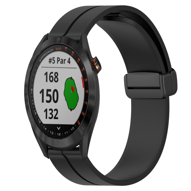 Cinturino in silicone con chiusura magnetica in tinta unita da 20 mm, For Garmin Approach S40, For Garmin Forerunner 158
