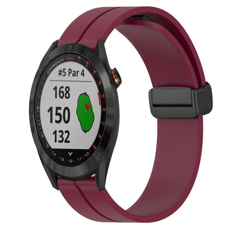 Cinturino in silicone con chiusura magnetica in tinta unita da 20 mm, For Garmin Approach S40, For Garmin Forerunner 158