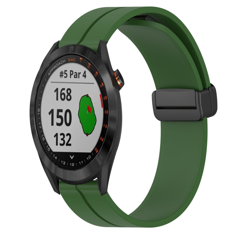 Cinturino in silicone con chiusura magnetica in tinta unita da 20 mm, For Garmin Approach S40, For Garmin Forerunner 158