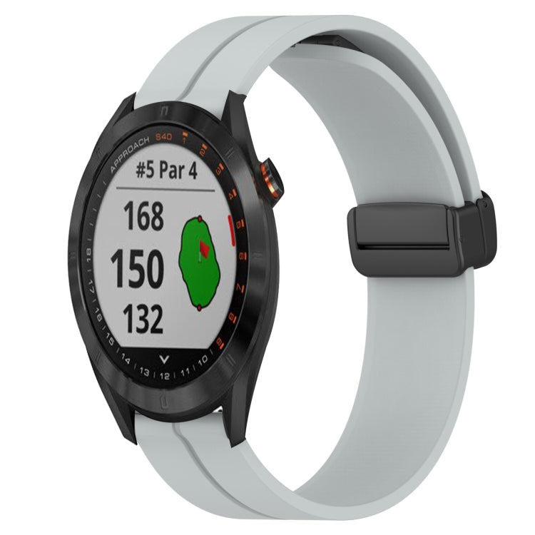Cinturino in silicone con chiusura magnetica in tinta unita da 20 mm, For Garmin Approach S40, For Garmin Forerunner 158