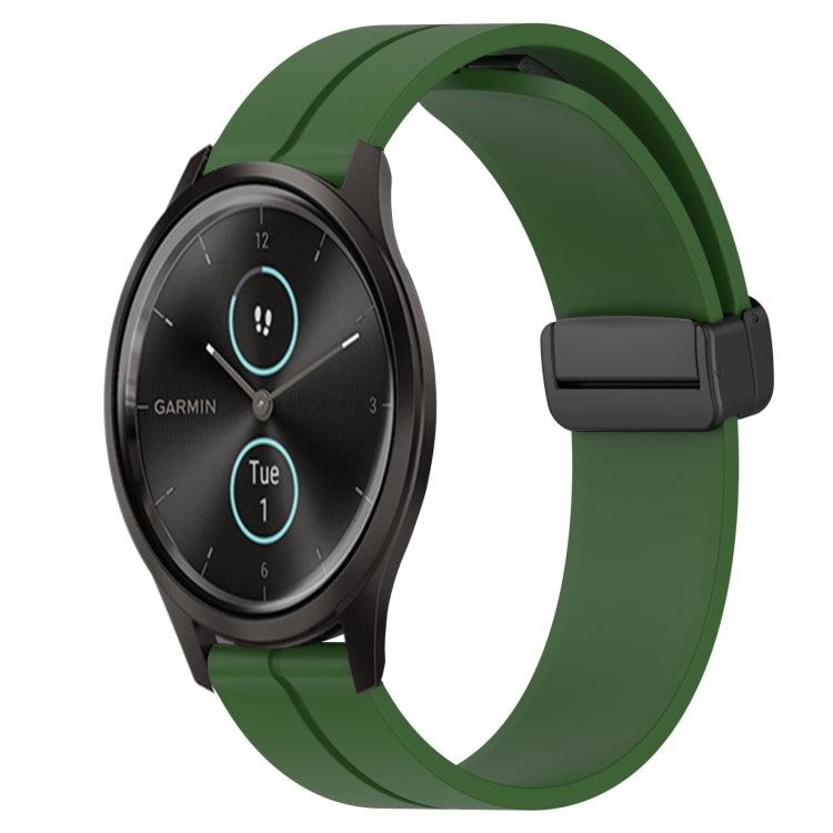 Cinturino in silicone con chiusura magnetica in tinta unita da 20 mm, For Garmin Garminmove Style, For Garmin Forerunner 645 Music