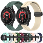 Cinturino in silicone con chiusura magnetica in tinta unita da 20 mm, For Samsung Galaxy Watch 5 Pro 45mm, For Samsung Galaxy Watch4 44mm