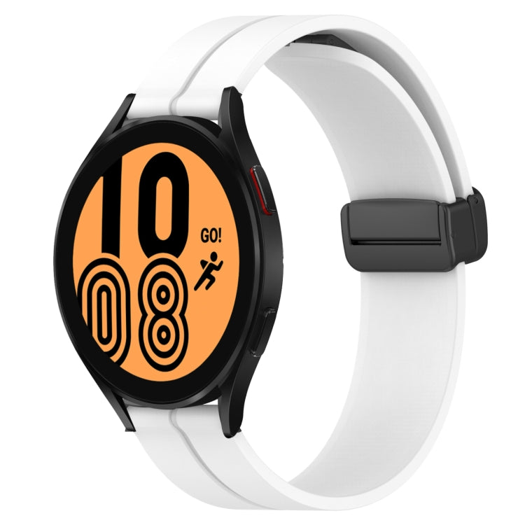 Cinturino in silicone con chiusura magnetica in tinta unita da 20 mm, For Samsung Galaxy Watch4 40mm, For Samsung  Galaxy Watch4 Classic 42mm