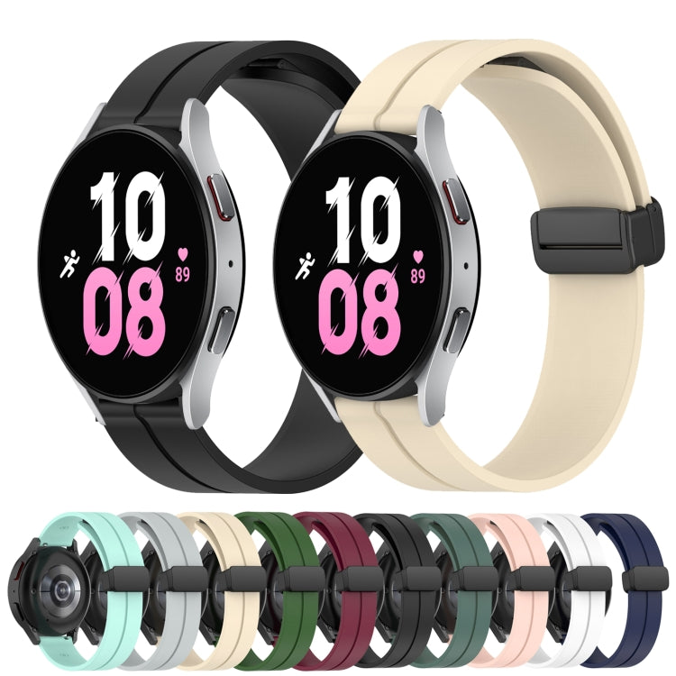 Cinturino in silicone con chiusura magnetica in tinta unita da 20 mm, For Samsung Galaxy Watch4 40mm, For Samsung  Galaxy Watch4 Classic 42mm