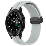 Cinturino in silicone con chiusura magnetica in tinta unita da 20 mm, For Samsung  Galaxy Watch4 Classic 46mm, For Samsung Galaxy Watch Active2 40mm
