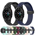 Cinturino in silicone con chiusura magnetica in tinta unita da 20 mm, For Samsung  Galaxy Watch4 Classic 46mm, For Samsung Galaxy Watch Active2 40mm