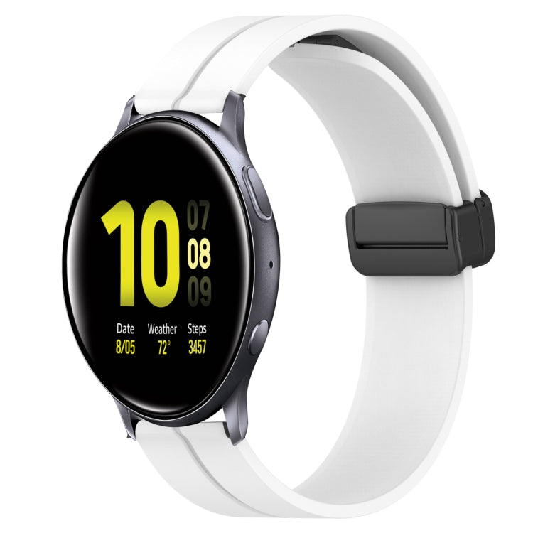 Cinturino in silicone con chiusura magnetica in tinta unita da 20 mm, For Samsung  Galaxy Watch4 Classic 46mm, For Samsung Galaxy Watch Active2 40mm