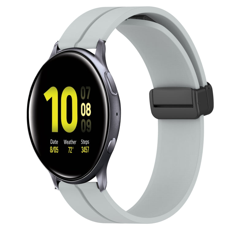 Cinturino in silicone con chiusura magnetica in tinta unita da 20 mm, For Samsung  Galaxy Watch4 Classic 46mm, For Samsung Galaxy Watch Active2 40mm