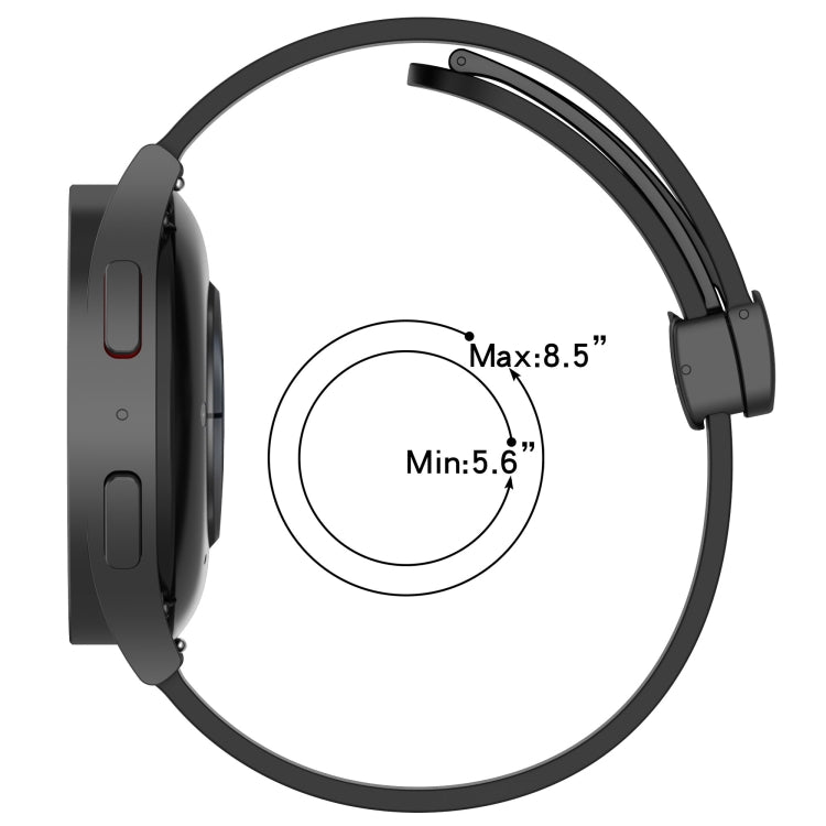 Cinturino in silicone con chiusura magnetica in tinta unita da 20 mm, For Samsung Galaxy Watch Active2 44mm, For Samsung Galaxy Watch 42mm