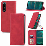 Custodia in pelle magnetica per Sony Xperia 5 IV Retro Skin Feel, For Sony Xperia 5 IV